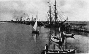 A view of the harbour in the days of sail