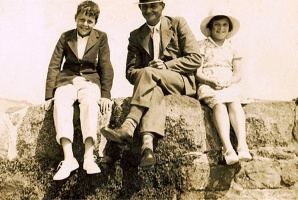 Philip and Madeleine Le Cuirot with their father, Philip c1933