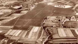 An aerial view of the airport in 1946