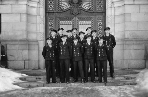 ... whereas others appear to have been taken while on active duty, probably in front of French naval establishments