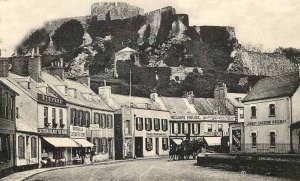 Tea rooms opposite the railway terminus at Gorey Harbour