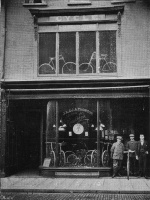 Thomson's cycle shop at 17 Halkett Place in 1898
