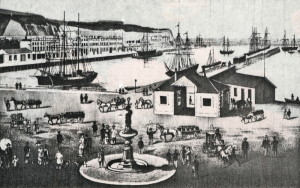 A drawing of the weighbridge area before the widening of the North Pier was started