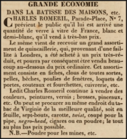 1833 advert in L'Impartial