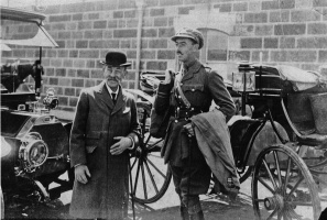 Jeweller Philip Le Geyt and his grandson Stuart Le Geyt Cutler, in Royal Flying Corps uniform. Stuart was killed on active service in 1917