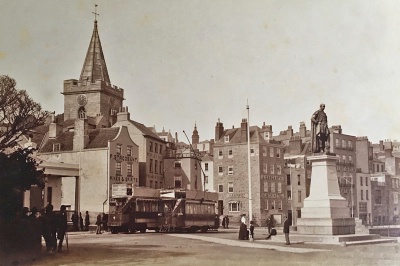 A tram in Guernsey