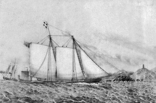 The schooner Petrel, on which Charles Bisson travelled to Australia as a crewman