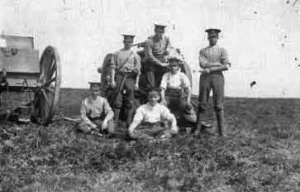 Artillery practice at Les Platons in 1914