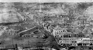 This was said to be 1865 but it has to be earlier because, although it is a very poor quality image, it is possible to see that there is no Harbour Office building