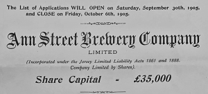 Sale of the business in 1905