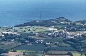 St John's Village with the Fremont television mast and north coast behind - 1970s