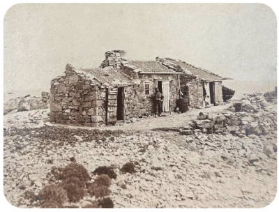 An Ouless drawing of a fisherman's cottage