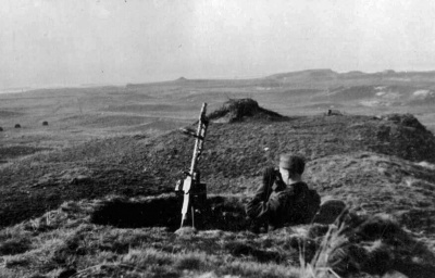 An anti-aircraft gun at Wiederstandnews Dune which, as the name suggests, was in the sanddunes at the back of the bay