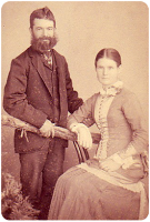 Francois Gilles Touzel (1841-1922)and his second wife Sarah Maria, nee Carter (1863-1945)