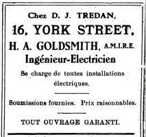 H A Goldsmith, electrical engineer, York Street, 1940