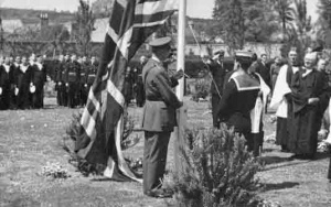 A burial ceremony in the military cemetery