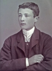 An unknown family member photographed by Ernest Baudoux in Jersey in about 1886