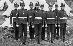 A Militia platoon in dress uniform