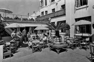 The hotel terrace
