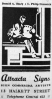 Philip Dimmick ran Attracta Signs with Donald Geary in 1948