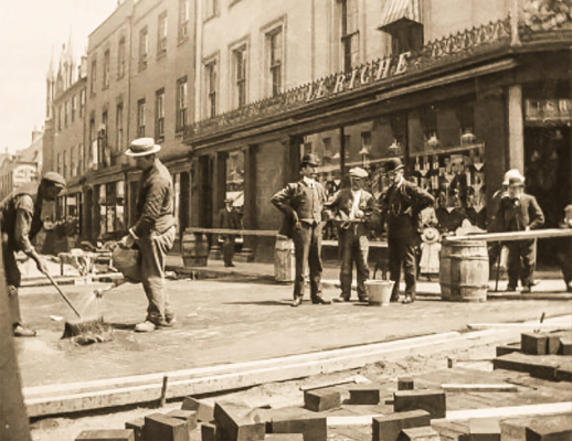 Resurfacing with wooden cobs ...