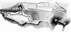 This plan shows the original coastline