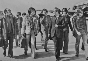 Cliff Richard arrives at the Airport