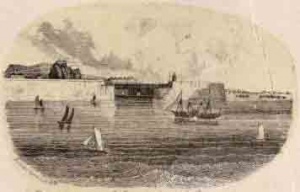 Harbour entrance in the 1850s
