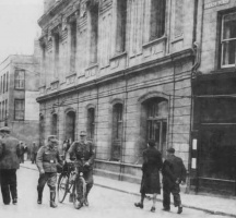 Outside the Town Hall in 1943