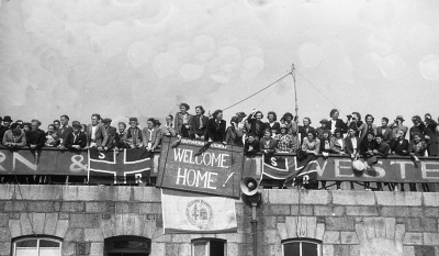 Evacuees welcomed home