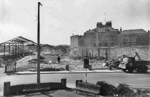 The old railway carriage sheds are demolished