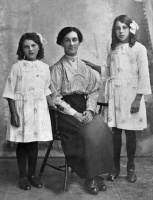 Greta and Freda Ahier with guardian Ada Mary Vibert in 1921