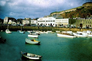 The Old Harbour in about 1952 - Picture courtesy of Facebook group Jersey Temps Passe