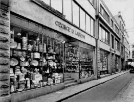 G D Laurens back entrance and display windows in Hilgrove Street