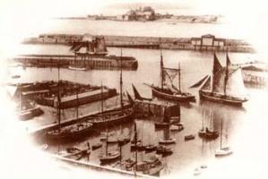 Sailing ships leave the French Harbour