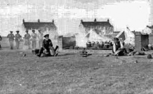 A Grouville Common camp photographed by Edwin Dale