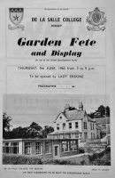 A programme for the school fete in 1960, announcing a planned extension to the school