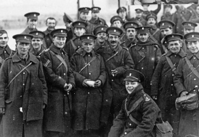 Members of the Jersey Contingent about to leave the island