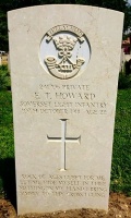 The grave of Great War casualty Edgar Thomas Howard at Ramleh War Cemetery, Israel
