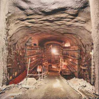 A large cavern was excavated under Fort Regent in the mid-1990s as a temporary reservoir for storm water to prevent St Helier flooding during periods of heavy rainfall