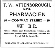 Attenborough, pharmacist, 1940