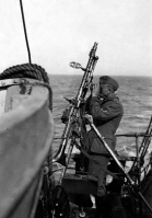 A lookout on a German ship