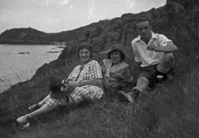 John Herbert with two unidentified friends or family members
