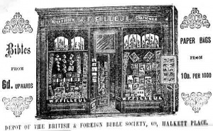 W F Filleul, bookbinder and stationer at 69 Halkett Place