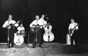 The Five Aces, the first rock band to perform at the venue