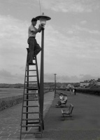 New lamps were installed on the seaside promenade in 1955
