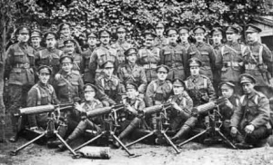 Militia machine gun corps in France in 1917