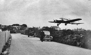 An Avro Anson about to land