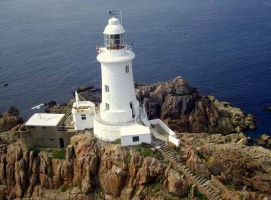 A photograph of the lighthouse today taken from a kite