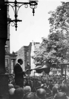 Alexander Coutanche's last speech in the Royal Square before the Germans arrived - picture from his secretary, Ralph Mollet's, diary